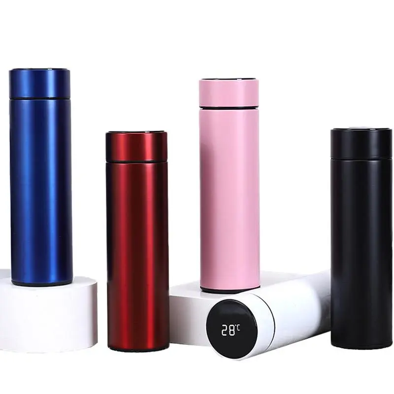 Smart Temperature Display Vacuum Flask, 1 Count Stainless Steel Insulated Water Bottle, Portable Water Bottle for Home Office Car Use