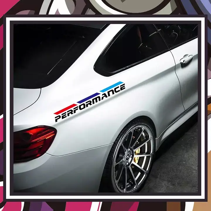 Bộ 2 Tem dán cửa xe ô tô Performance 02 Nhãn Dán Decal 2