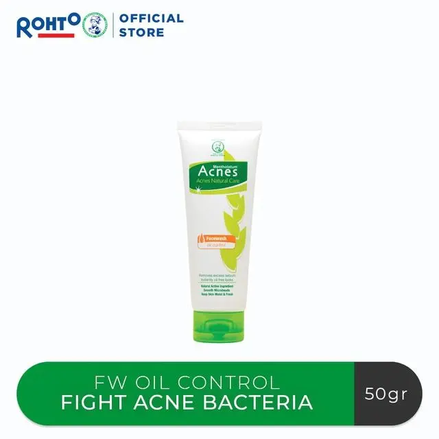 Acnes Complete White Face Wash - Acnes Creamy Wash - Acnes Natural Care Face Wash Oil Control Extract Facial Kotoran Membersihkan Mencerahkan Vitamin