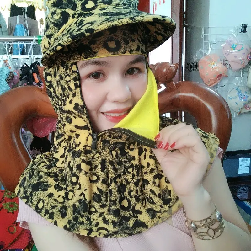 Nón khẩu trang khóa kéo bên Hong, vải thun ati-solen-thun gân, tặng kèm 2 quà ngẫu nhiên Women Nữ 6