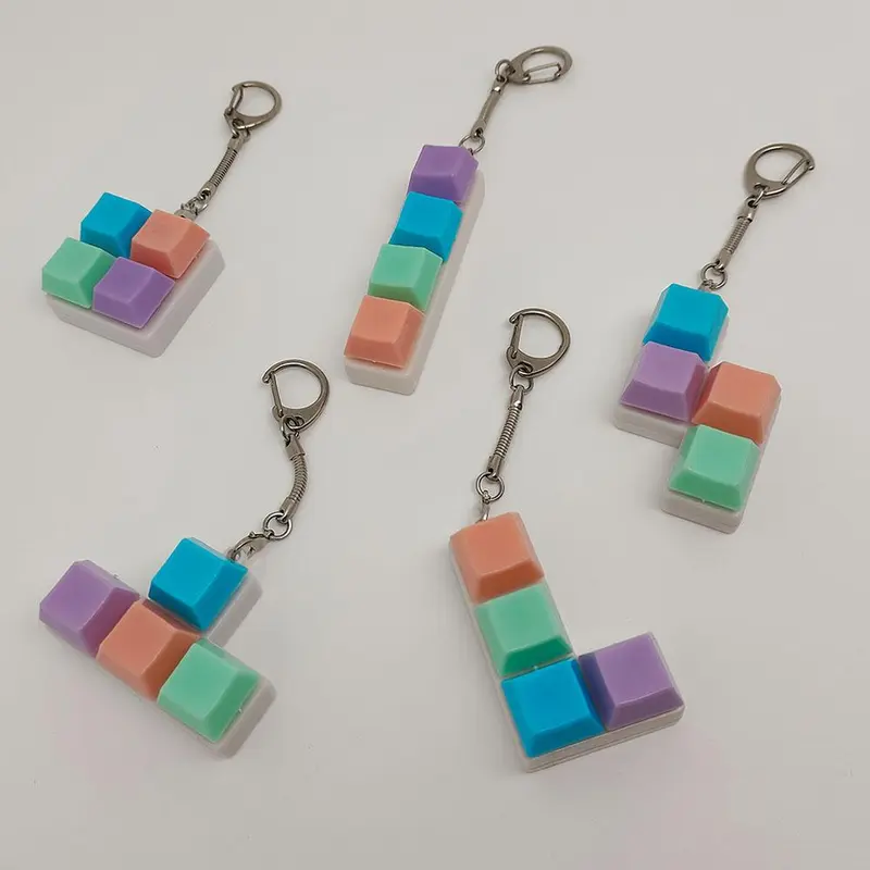 Cube Design Phone Chain, 1 Count Cute Keycap Keychain Phone Lanyard, Phone Strap for Women & Girls, Universal Fashion Phone Accessories for Phone Decoration 0