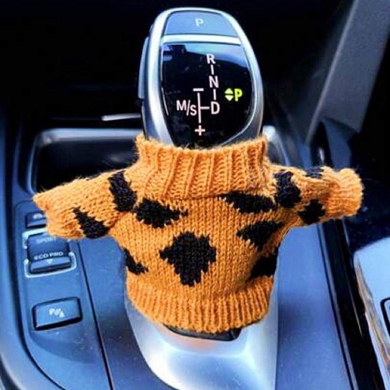 Car Gear Shift Knob Cover, Hand Brake Decorative Button Cover, Universal Winter Warm Shift Knob Cover 7