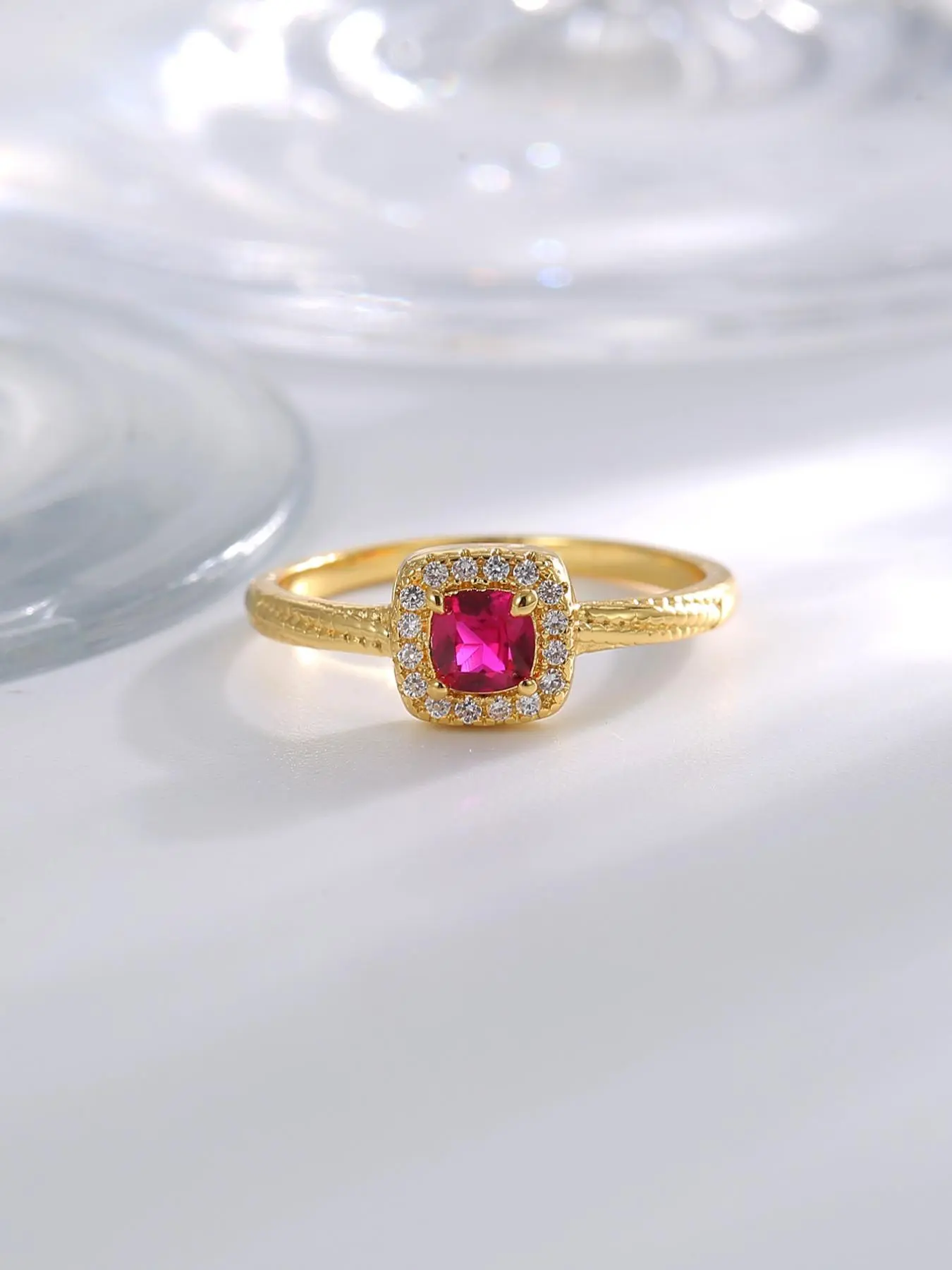 Delicate Sparkly Rhinestone Decor Ring, Fashion Elegant Jewelry Accessories for Women, Versatile Gift for Birthday Wedding Anniversary