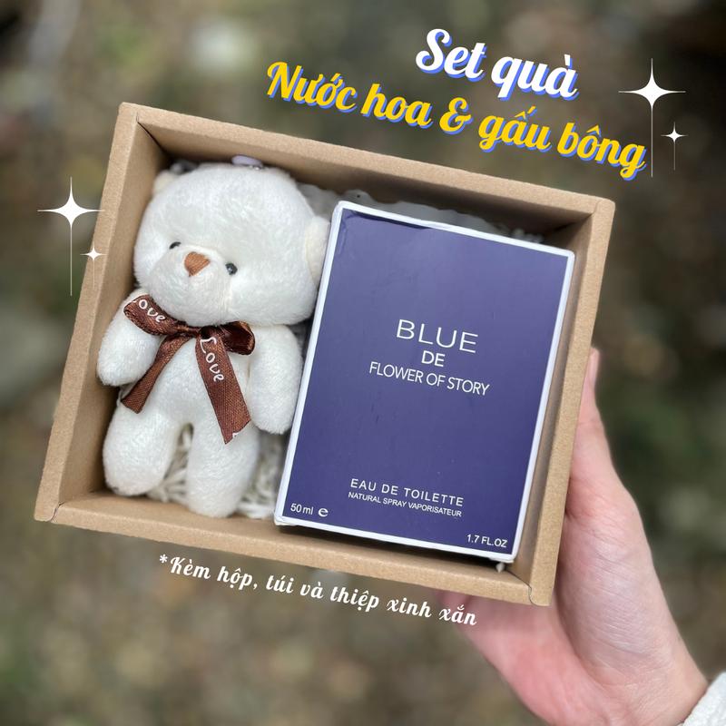 [Kèm Hộp + Túi] Set Quà tặng bạn trai Nước hoa thơm lâu & Gấu bông, quà sinh nhật người yêu ý nghĩa - The 28s Watch & Gift