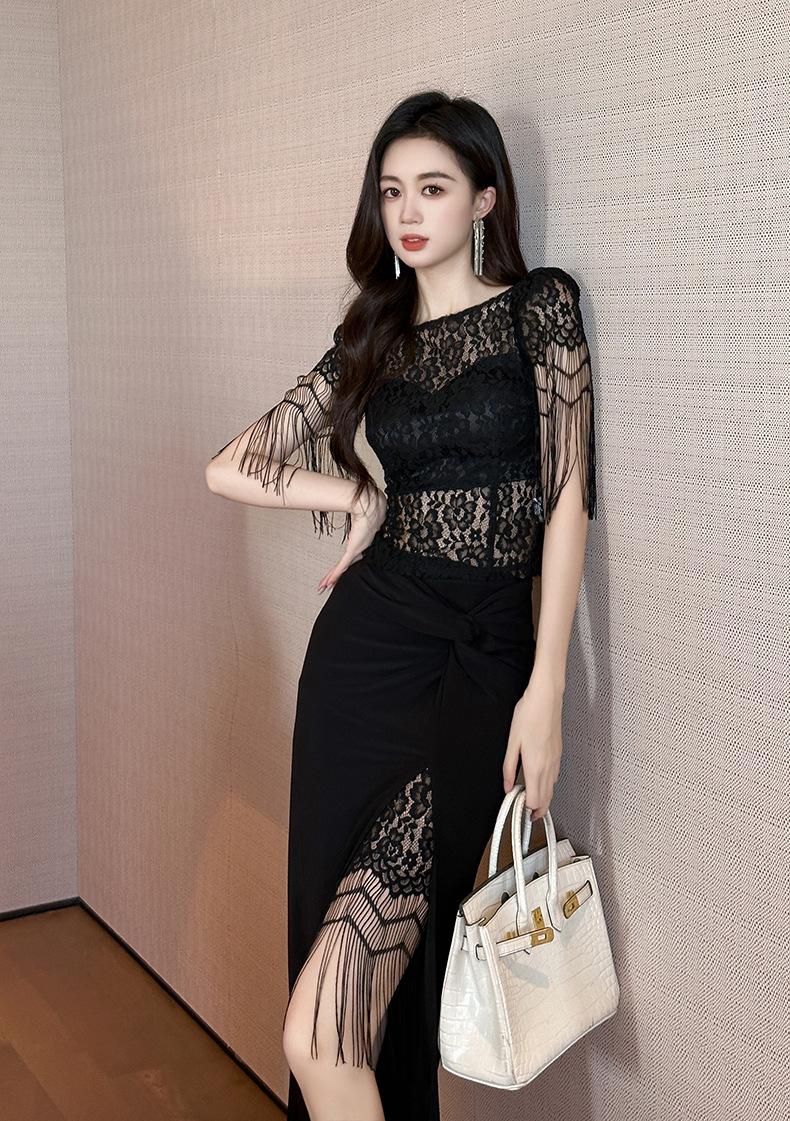 Product Introduction of Áo Sơ Mi Ren Thiết Kế Hotie Kiểu Pháp, Tay Áo Tua Rua Nhìn Xuyên Thấu, Hàng Mới Về, 20504 Nữ Top Women Shirt Umi 26