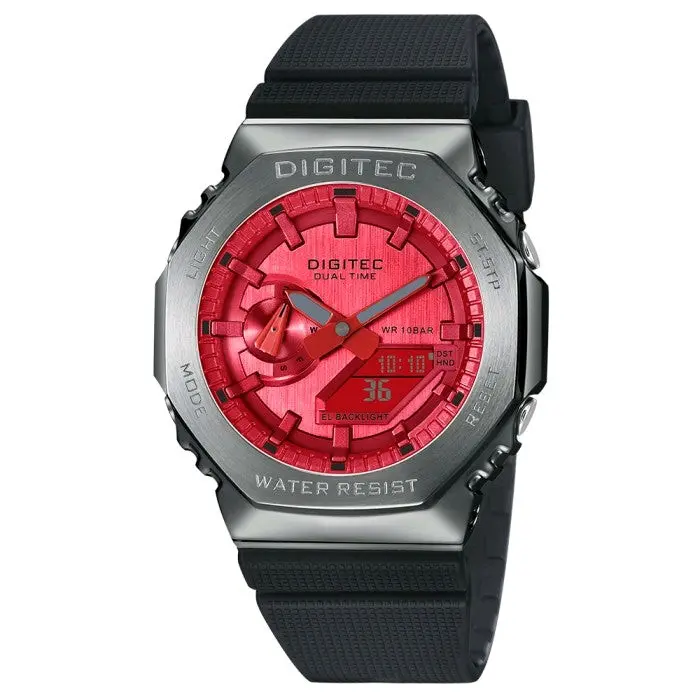 Jam Tangan Pria Digitec DAS-2119T Stainless Steel Dual Time Original Quartz 5