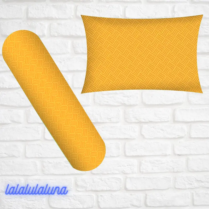 satu set sarung bantal dan guling motif embos abu-abu bahan katun Kain 1