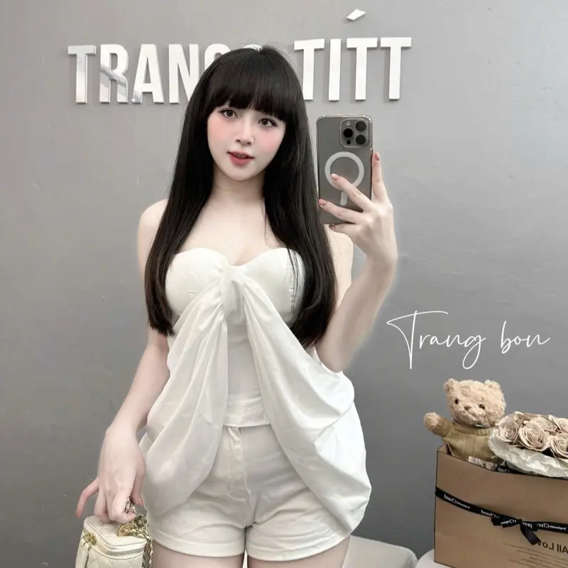Áo cup nơ siêu xinh dáng chuẩn 1