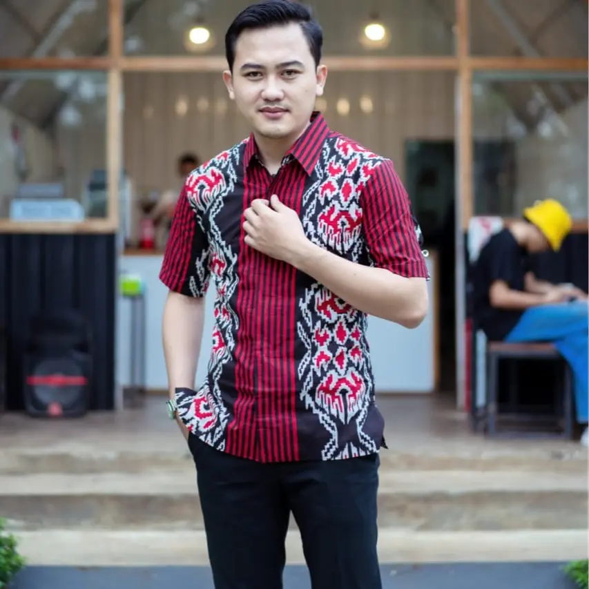 Hem Batik Cap Soft Tradisional Berfuring Tenun Asmat