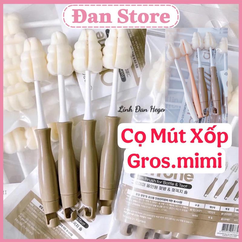 Cọ bình Grosmimi rửa bình sữa cọ rửa bình sữa Grosmimi. Cọ Grosmimi Moyuum bằng mút xốp mẫu mới