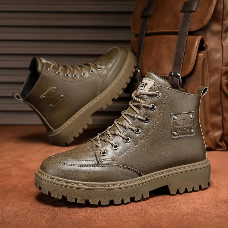 Giày Martin cao cổ bốt nam da cao cấp sang trọng - Boots nam