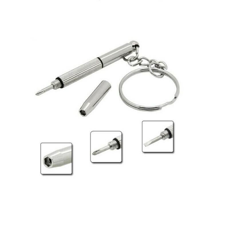 Móc chìa khóa tuốc nơ vít 3in1, Mini, Dụng cụ Slotted nhỏ Phillips Hex, để sửa chữa kính và đồng Đồng Hồ Dụng cụ cầm tay Cầm Tay 7