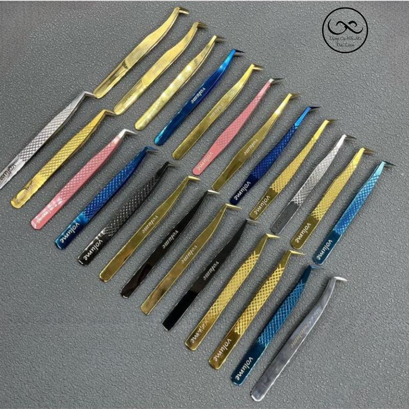 Nhíp nối mi Volume Cao Cấp phủ nhám NANO mũi 12-15mm bao gắp tới 20D-30D nối mi tạo fan Cosmetic Trang Điểm Nữ Mỹ Phẩm Women chất liệu thép không rỉ gắp êm nhẹ bền lâu
