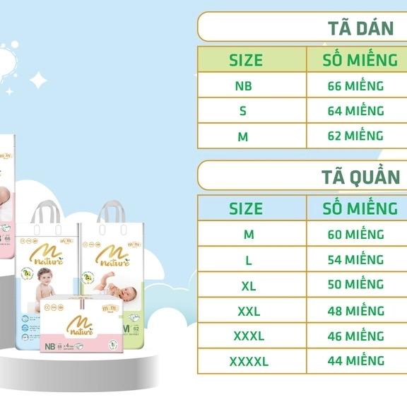 Mẫu cải tiến mới - Combo 2 bịch tã bỉm Momo Nature 1