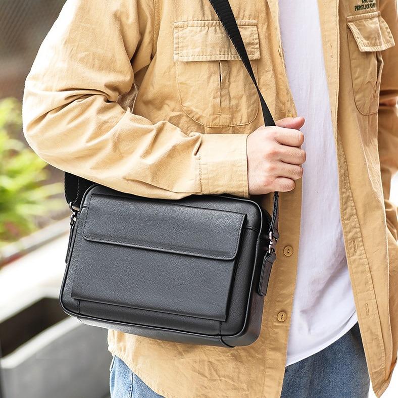 Liinz Túi Đeo Chéo Da Bò Vân Tự Nhiên Cao Cấp L3211 Bag Nam