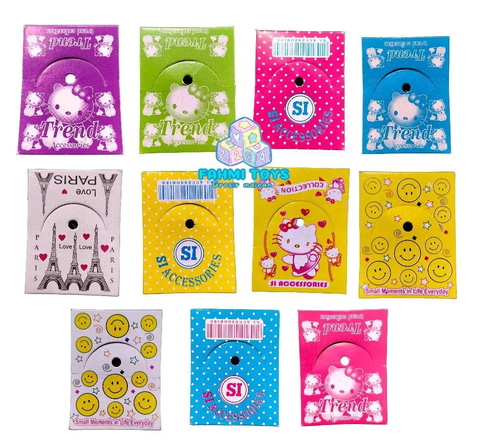 3ikat*144pcs(432pcs) LABEL KERTAS AKSESORIES / LABEL MAINAN / HANG TAG / CARD LABEL