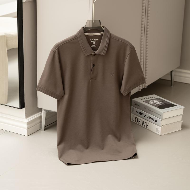 Áo Polo nam TORANO trơn nhiều màu, mặc hàng ngày, phom slimfit, logo in ngực Menswear Có Cổ Trắng GMV MAX