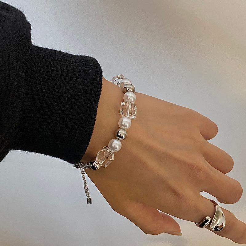 [Mua là mê, chê thì hoàn về] Vòng Tay Ngọc Trai Nam Nữ - Lắc Tay Titan Không Gỉ Kết Hợp Hạt Đá Basic Unisex TAVI SUTIO 5