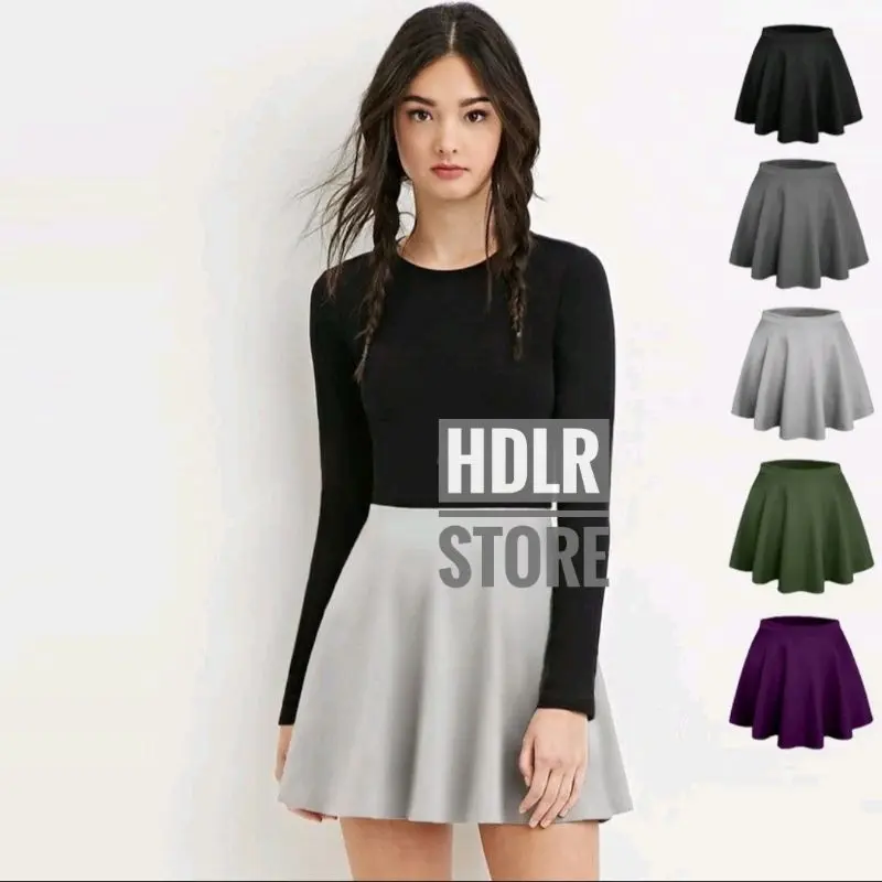 Rok Mini Korea Style Polos Santai