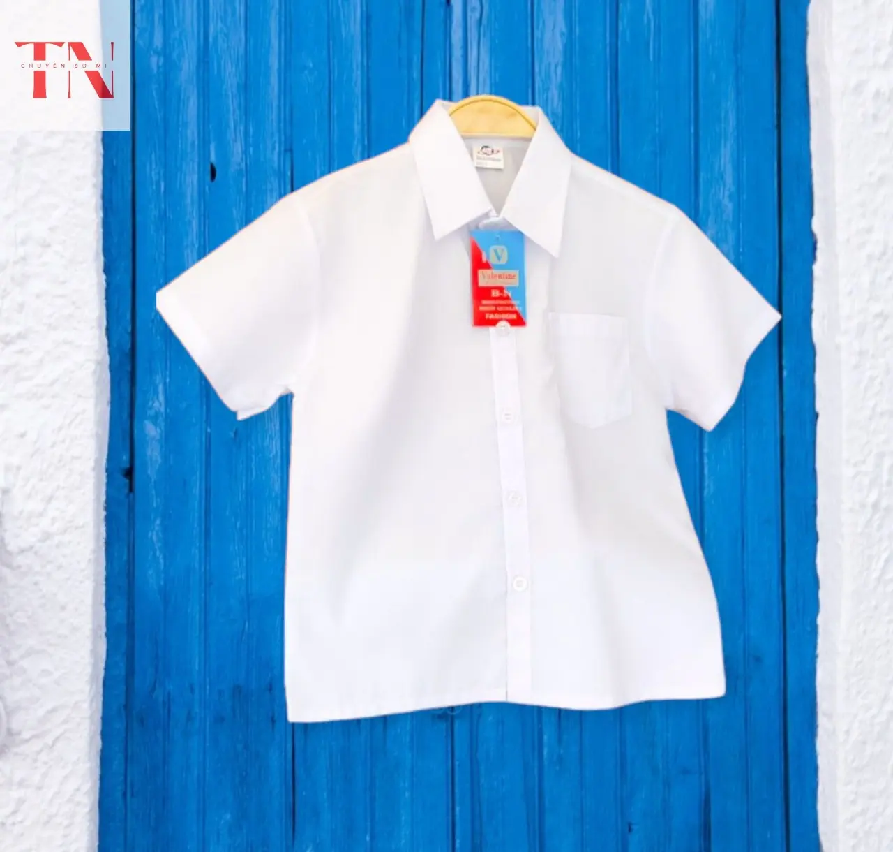 Sơ mi trắng học sinh nam tay dài size (45-72kg) Màu trắng Cotton