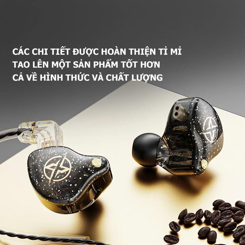 Tai Nghe Kiểm Âm Nhét Tai Chuyên Nghiệp Dài 1.2m Ân Thanh Nổi Stereo 3