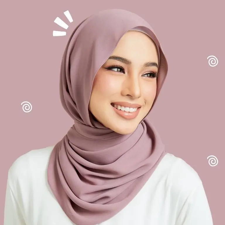 Shawl heavy chiffon plain / shawl keknis kain heavy chiffon