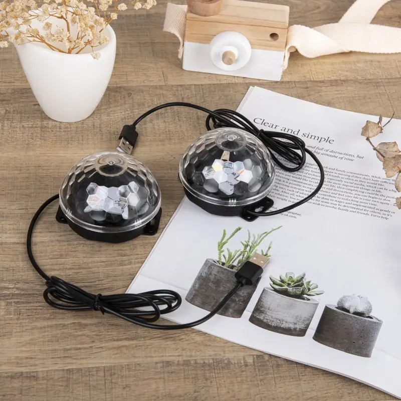 Đèn Bar, Đèn Xoay Đầy Màu Sắc, Thích Hợp Cho Sân Khấu, Phòng Khách Gia Đình, Đèn Lung Linh Disco Điều Khiển Bằng Giọng Nói, Đổi Màu, [Đặc Biệt Lợi Thế] 7