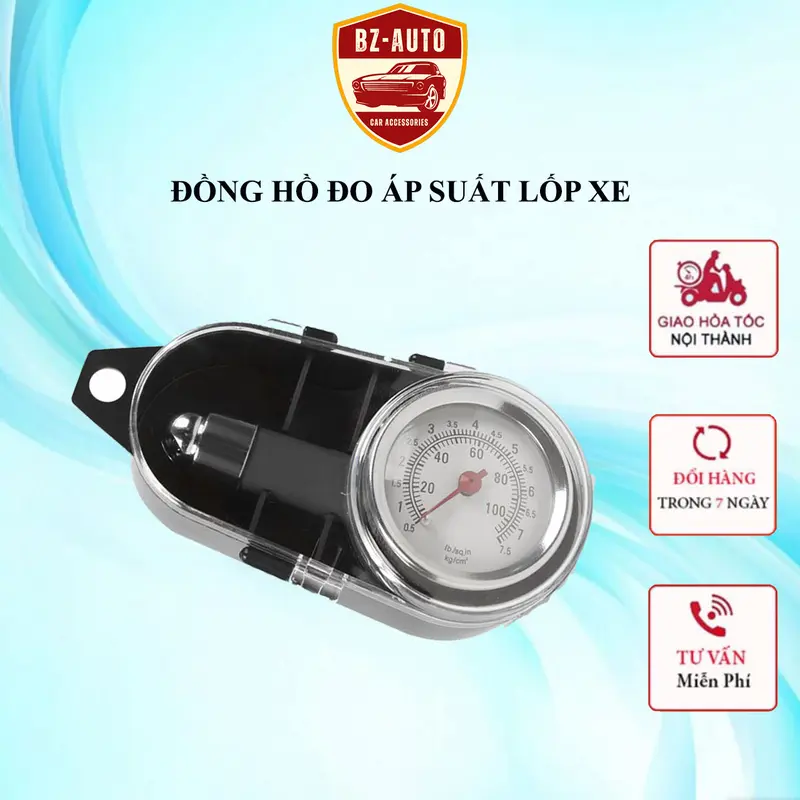 Đồng hồ đo áp suất lốp ô tô Đồng hồ đo áp suất lốp xe máy ... Bz-Auto 0