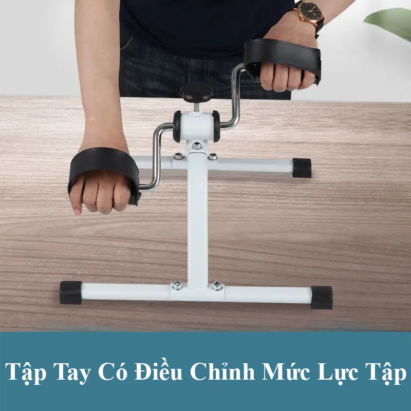 Xe Đạp Tập Tay Chân Mini, Dụng Cụ Tập Tay Chân Tiện Lợi( Cơ Trắng) 2