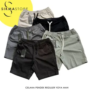 Celana Pendek yoyaman Pinggang karet bahan katun Ukuran All Size Untuk BB 50-74 Kg.