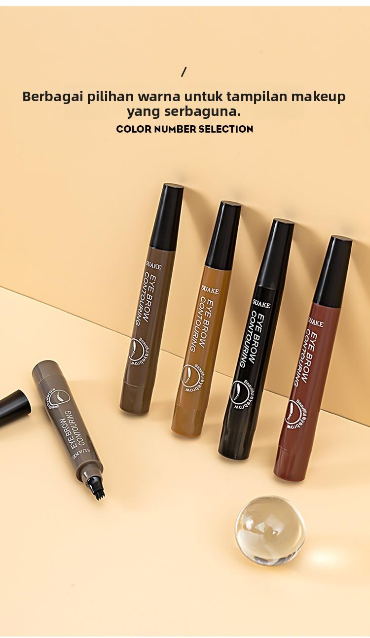 SUAKE Pensil Alis Definisi Jelas Empat Cabang Tahan Lama Tidak Luntur Tahan Air & Keringat Mudah Dikendalikan untuk Pemula