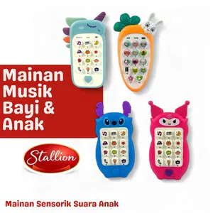 Mainan Music Phone Bayi HP Baby Puzzle Mobile Ponsel Musik Edukasi Baby Bilingual Bunyi Telepon Lucu