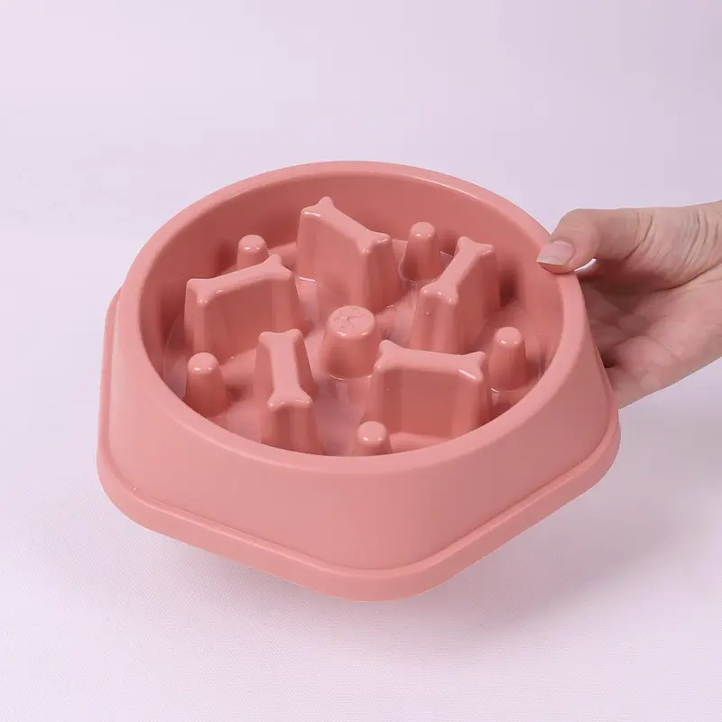 Dog Slow Feeding Bowl, Bone Column Design Dog Feeder, Pet Slow Eating Dish, Pet Feeding Supplies, Dog Accessories 3