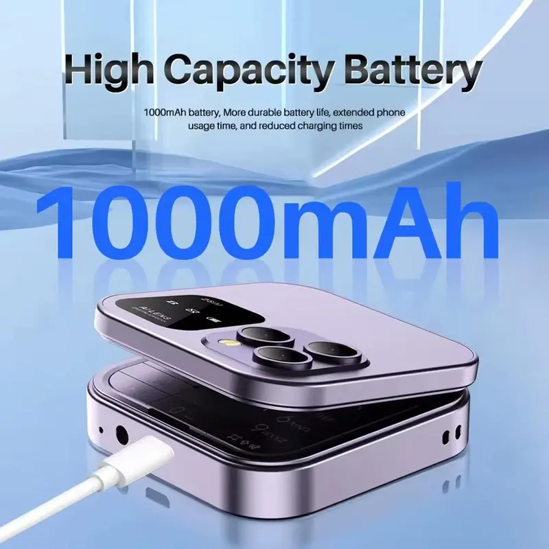 Mini Điện Thoại Di Động lật, Hàng mới về, SERVO I16Pro, Nhỏ và Có Thể Gập Lại, với Thẻ để Ghi lại, 2 Điện Thoại và Đài phát thanh, Kích thước nhỏ, Tương thích với C6N7 và Z4T6 5