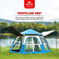 Gambar SPEEDS Tenda Camping Besar Otomatis Portabel Muat 6-9 Orang 2 Pintu Kemah Mendaki Outdoor Kanopi Waterproof 018-29 - 4 HJUABU dari SPEEDS HOME Kab. Tangerang 4 Tokopedia