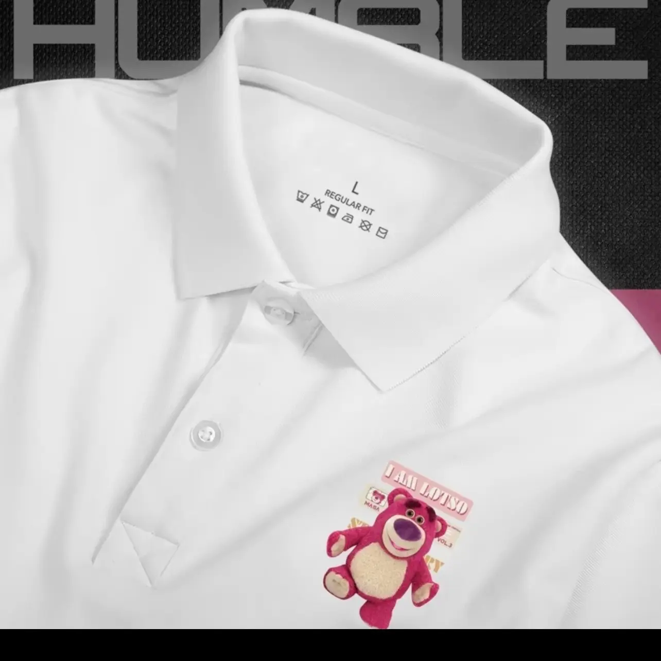 Áo polo gấu I AM LOTSO Nam Nữ Menswear Có Cổ