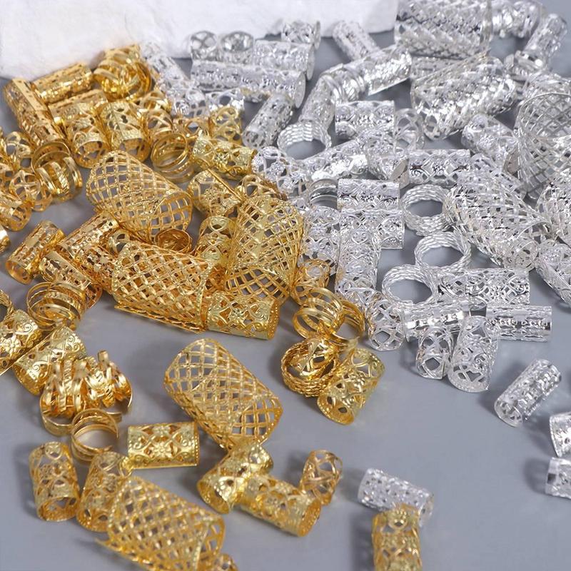 90PCS Hair Accessories Dread Locks Hollow Out Hair Ring Hair - TikTok ...