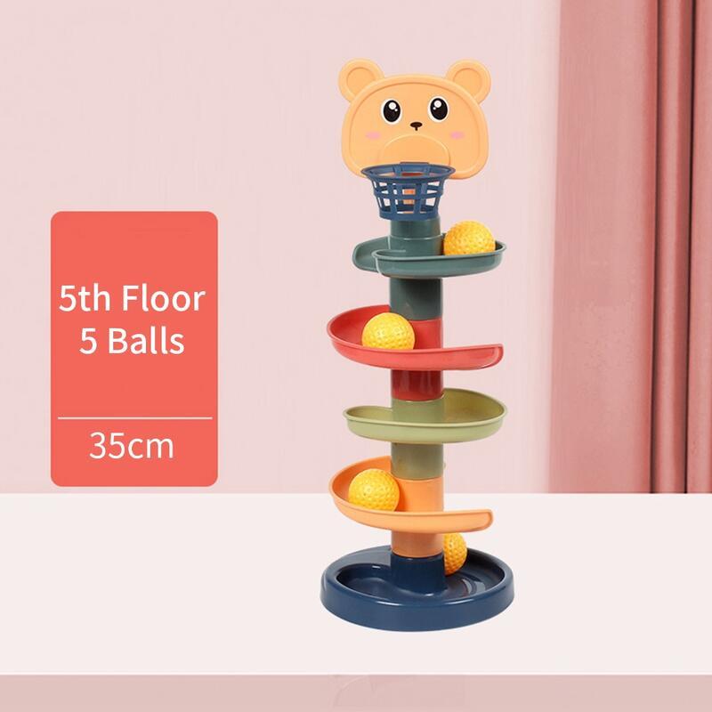 Product Introduction of Layer Fun Rolg Sliding Kids Stacking Tower Gliding Ball Baby Early Educational Toy Balls Mainan Bayi 3