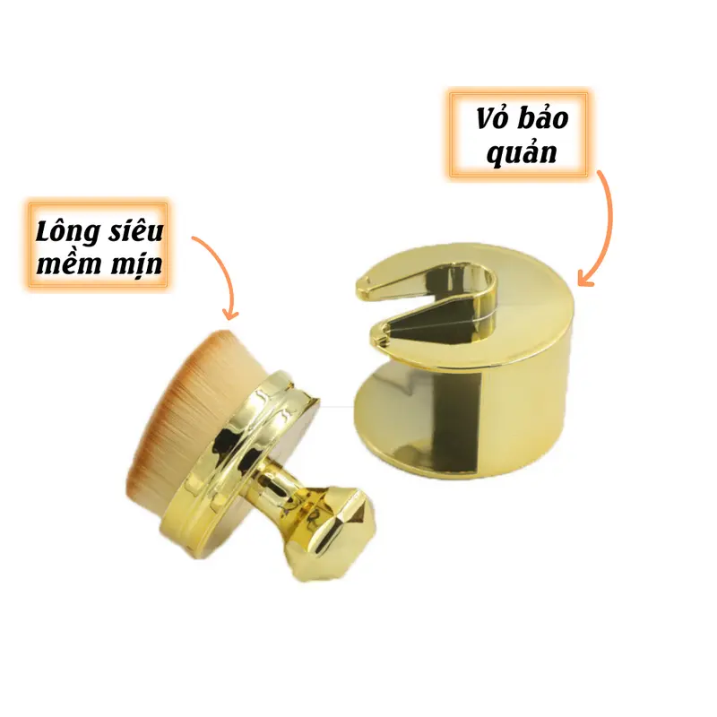 Dụng cụ tán kem nền trang điểm MIANZ, cọ tán kem, đánh phấn lông mềm mịn thiết kế vừa tay 5