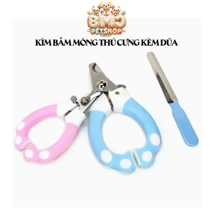 Kìm cắt móng chó mèo an toàn tiện lợi, bộ dụng cụ cắt dũa móng cho thú cưng bằng thép không gỉ BMJ Petshop