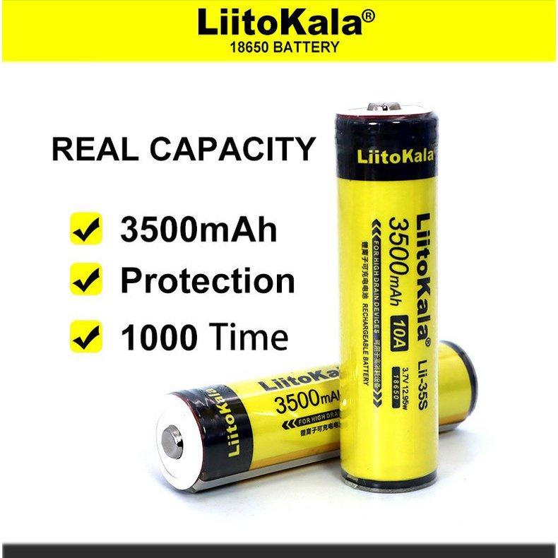 Product Introduction of Liitokala Lii-35S Protected 18650 3500mAh Rechargeable Li-lon battery with 2MOS PCB 3.7V For Flashli 4