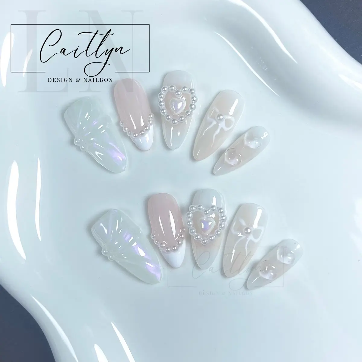 Mã D033 - Nailbox Thiết Kế Thủ Công Pastel (kèm bộ dụng cụ).