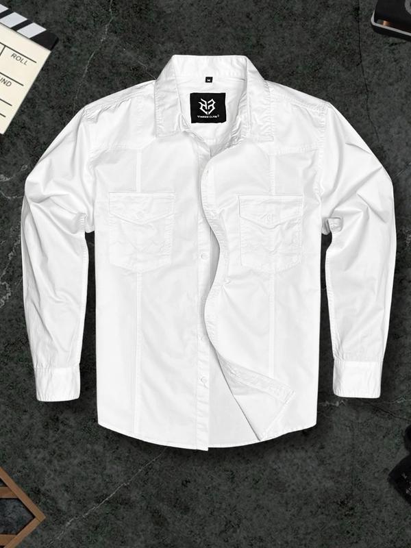 [2 Mẫu Áo Sơ Mi Trắng & Đen] Áo Sơ Mi Tay Ngắn & Tay Dài 2 Túi Hộp Chất Vải Áo KaKi Mẫu Mới Chi Tiết Như Hình Menswear Nam Có Cổ Shirt SN1291 S3220 SN1232 S3213 S3225 S3226