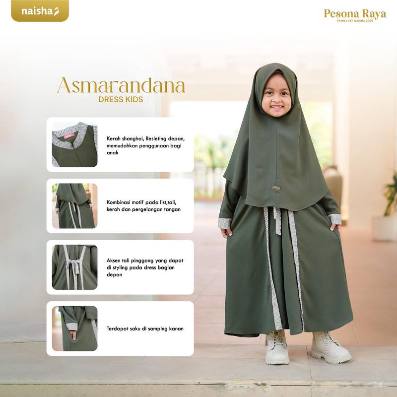 Naisha - Asmarandana Army Family Set | Couple Pasangan | Sarimbit Keluarga | Sarimbit Lebaran 2025 6