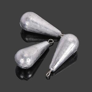 Water Drop with Ring Foot Lead Sinker Long Casting Lead String Hook Sea Rod Fishing Sinker Fishing Gear Accessories Water Drop Lead Sinker Mixed Set