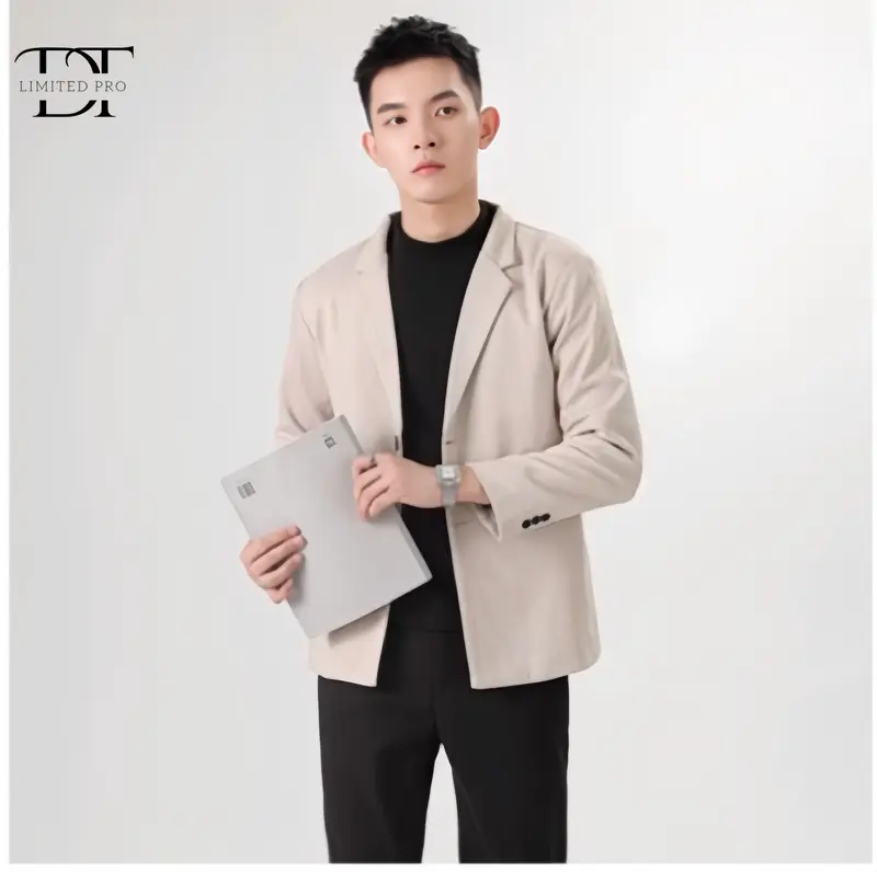 Áo khoác Blazer 2 khuy Form rộng 2 lớp thoáng khi đứng form hàn quốc DT Limited Menswear Nam 1