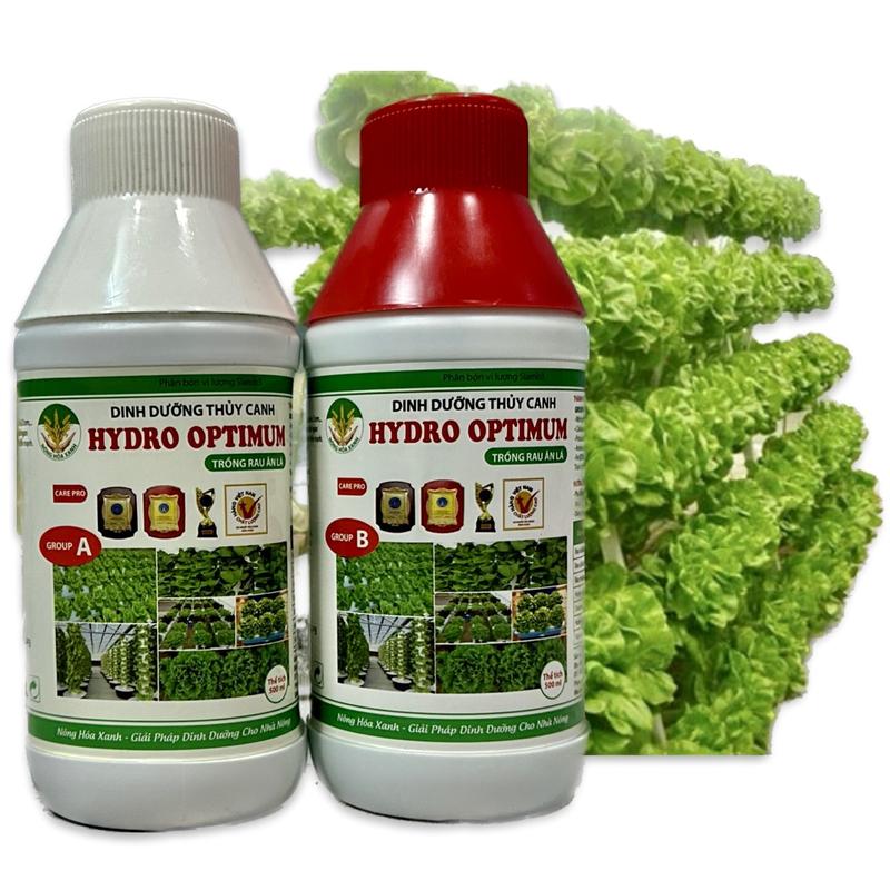  Bộ 2 Chai Dinh Dưỡng Phân Thủy Canh Trồng Rau Ăn Lá Củ Quả HYDRO OPTIMUM 500ml Mỗi Chai 