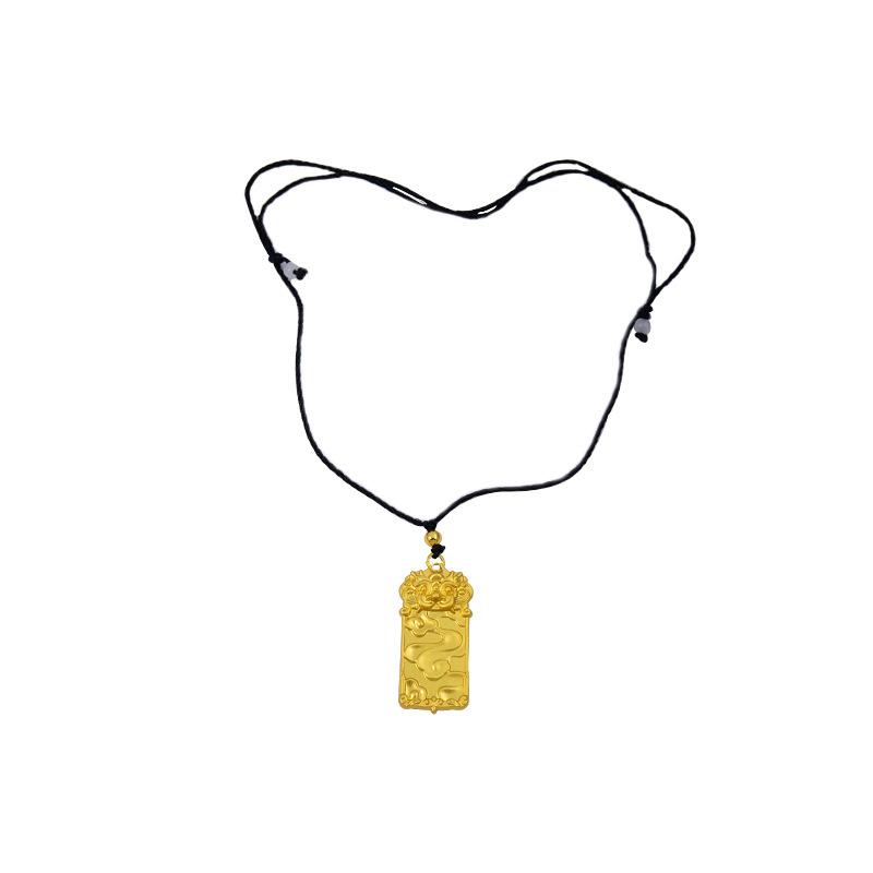 Product Introduction of Luxurious Chinese Style New Chinese Wedding Gold Fu Character Gourd Pendant Ethnic Style Premium Buddha Head Little Fat Fu Pendant Necklace 13