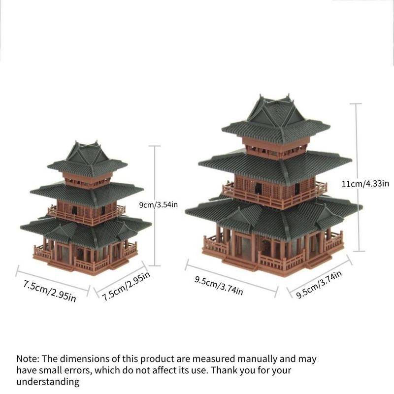 Product Introduction of Traditional Building Micro Model, Miniature House Ornament, Fish Tank Decoration, Micro Landscape for Fish Tank, Sand Table, Architectural Research 1