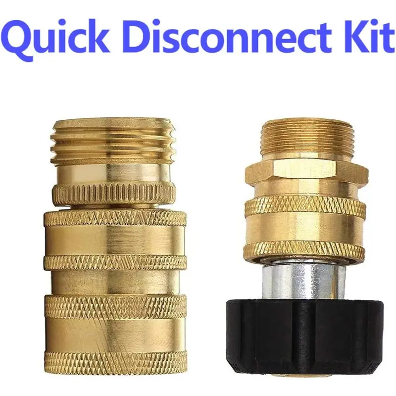 Pressure Washer Adapter Set, Quick Disconnect Kit, M22 Swivel to 3/8'' Quick Connect, 3/4" to Quick Release Adapter Set for Home Garden 6